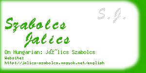 szabolcs jalics business card